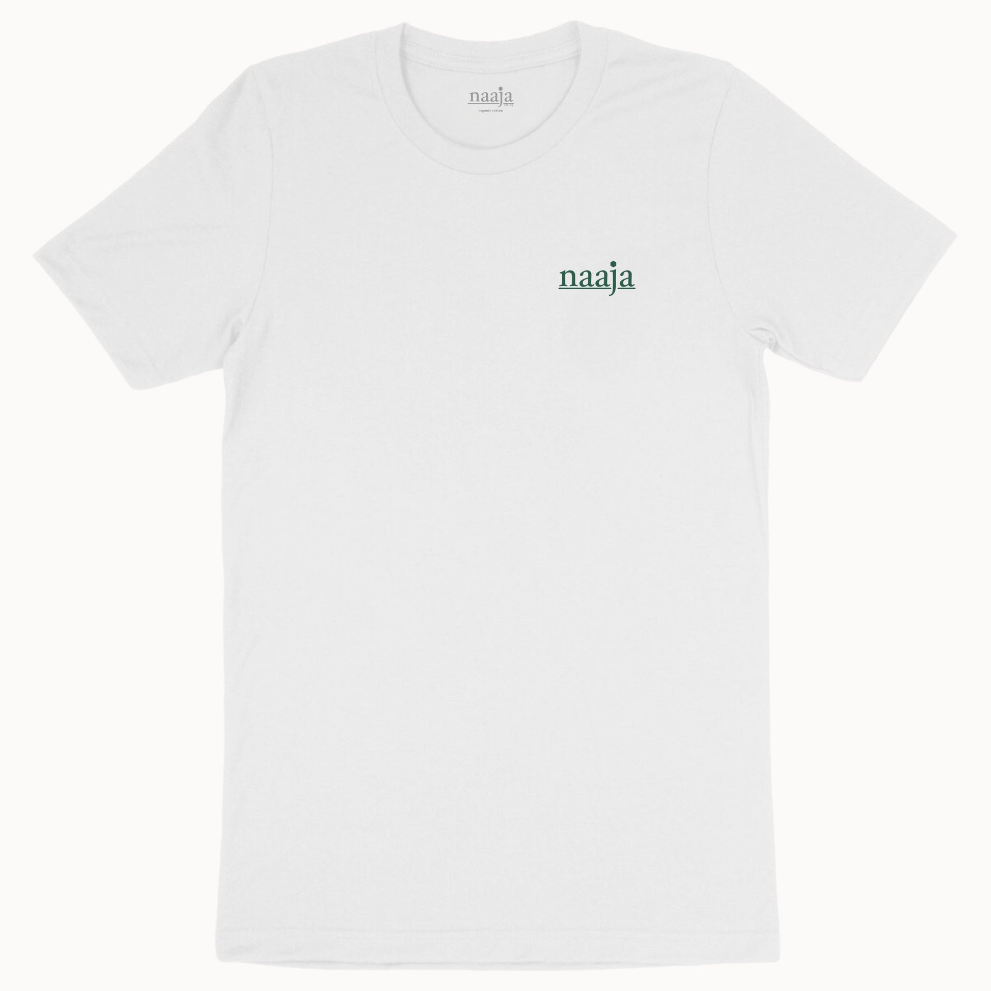 100% organic cotton light white green print unisex male female tee t-shirt line art mandala sacred geometry design naaja hexagon