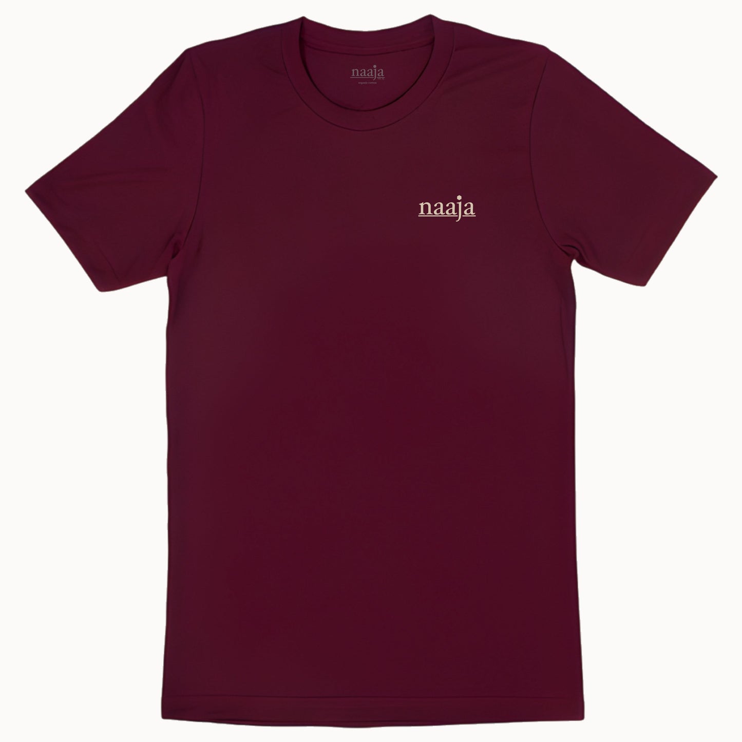 100% organic cotton maroon dark red burgundy merlot tee t-shirt men women unisex beige yellow print naaja line art hexagon geometry