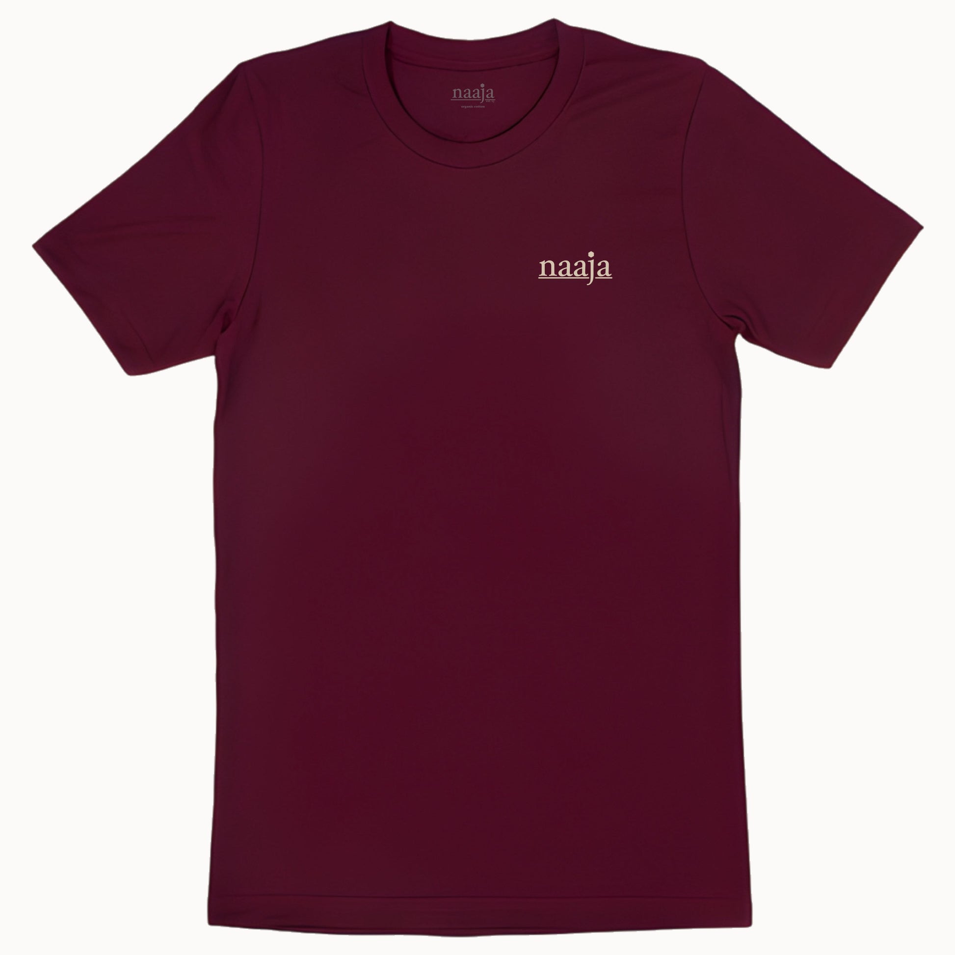 100% organic cotton maroon dark red burgundy merlot tee t-shirt men women unisex beige yellow print naaja line art hexagon geometry
