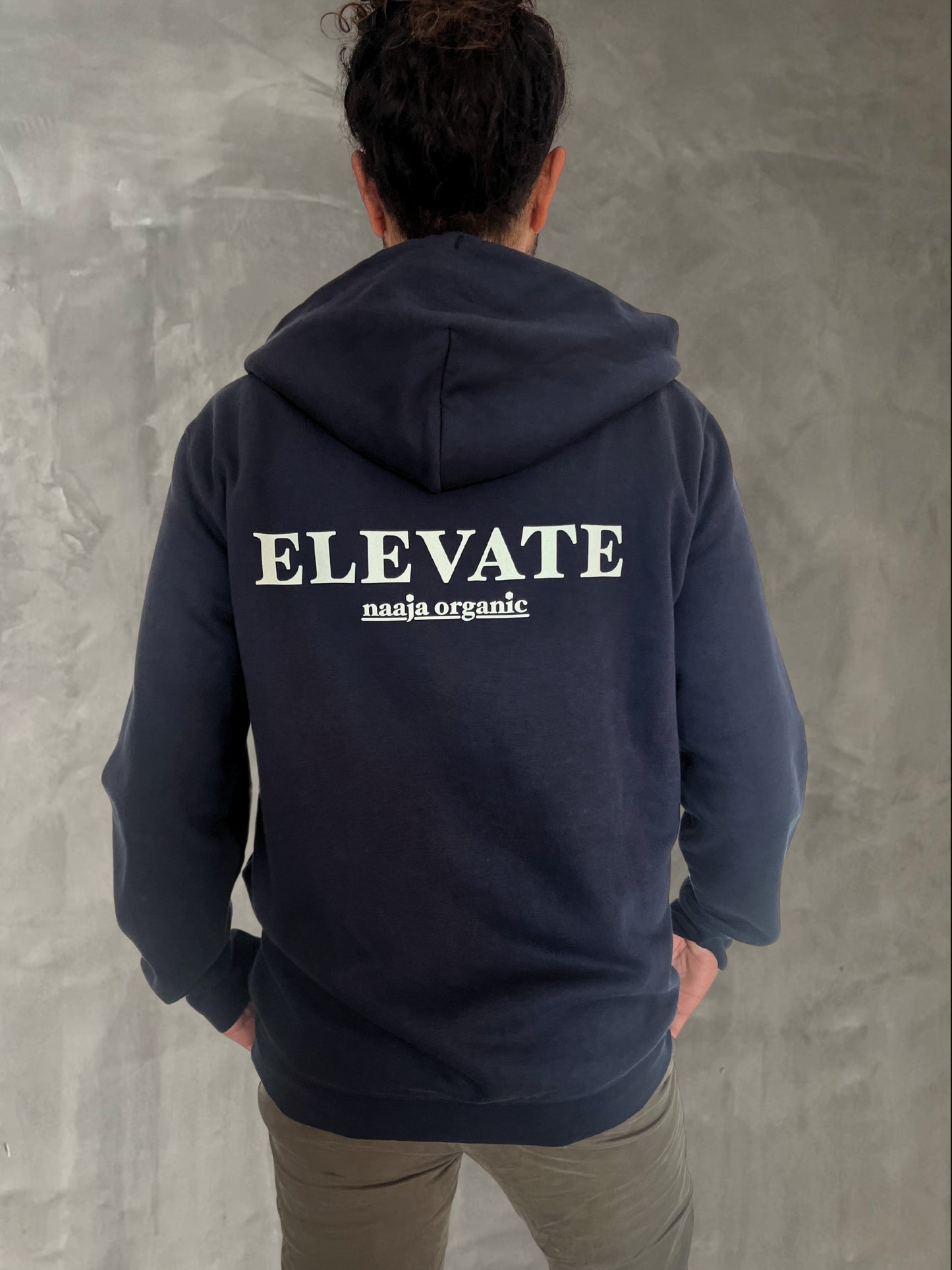 Soft Organic cotton zip hoodie eco friendly sustainable fashion softest clothing wear softest zip hoodies jumper dark navy blue twilight midnight dusk plain front