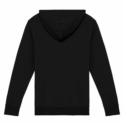 Soft Organic cotton zip hoodie sustainable eco friendly fashion clothing wear softest zip hoodies black jumper dark twilight midnight dusk plain front naaja monstera print hoodie monstera leaf zip hoodie
