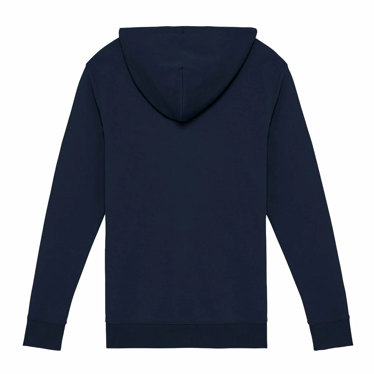 Soft Organic cotton zip hoodie sustainable eco friendly fashion clothing wear softest zip hoodies jumper dark blue navy blue twilight midnight dusk plain front naaja monstera print hoodie monstera leaf zip hoodie