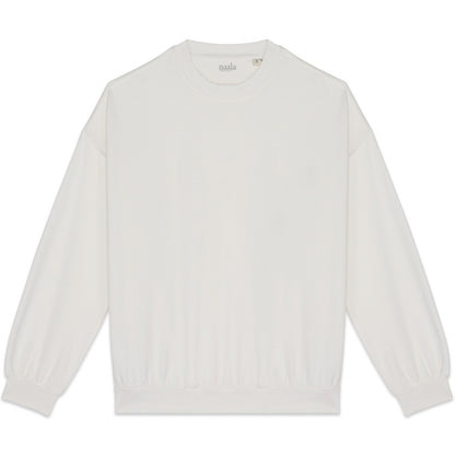White organic cotton sweatshirt sweater on white background
