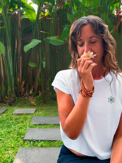 Organic Flow Cropped Tee - Bloom